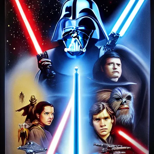 Image similar to a movie poster for star wars episode 1 0