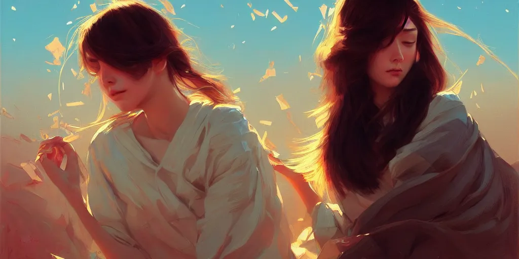 Prompt: curvature of space - time in the wind, fine details. night setting. realistic shaded lighting poster by ilya kuvshinov katsuhiro, magali villeneuve, artgerm, jeremy lipkin and michael garmash, rob rey and kentaro miura style, trending on art station