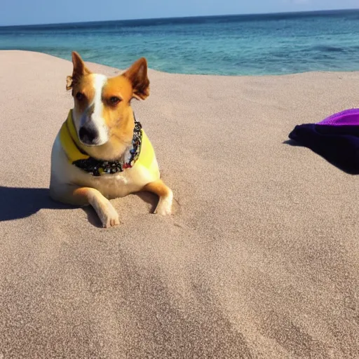 Image similar to lemon relaxing on the beach