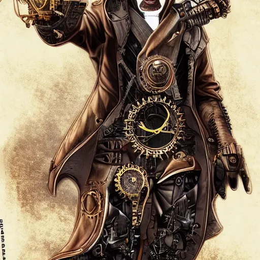 Image similar to ben stiller as steampunk wizard, futuristic, symmetrical, highly detailed, fantasy, high resolution, trending on artstation