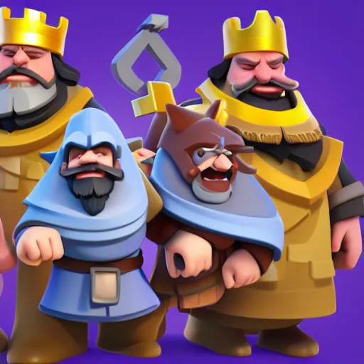 Clash Royale - Blue And Red King Laughing (Green Screen) – CreatorSet