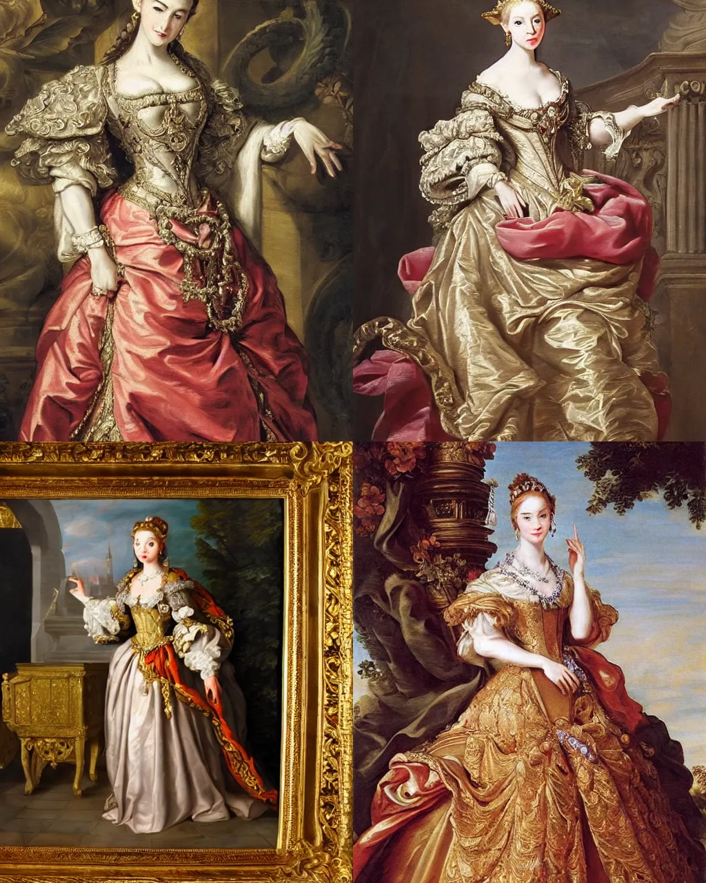 Prompt: detailed baroque painting of princess zelda as an elegant noblewoman, brocade dress, style of aleksi briclot and peter paul rubens, intricate, soft lighting, beautiful art