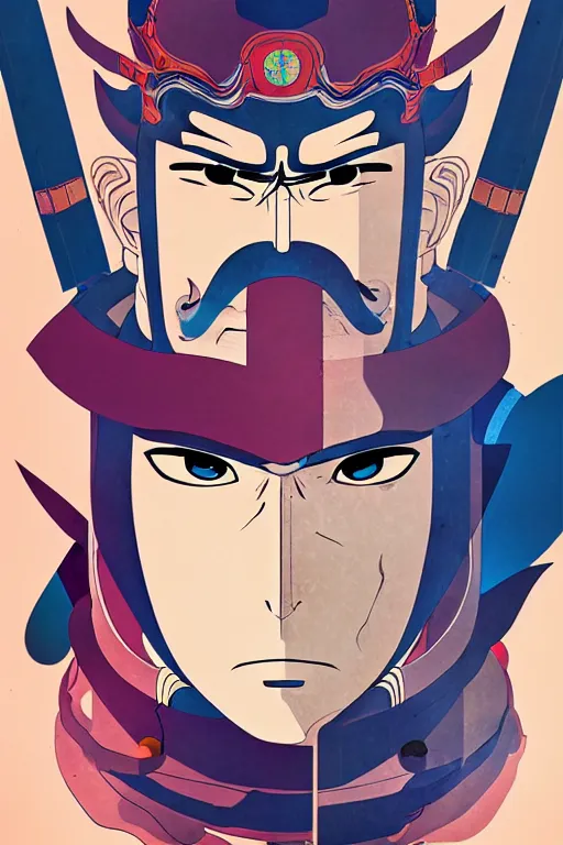 Prompt: abstract portrait of cao cao, 6 0 s anime art, floating detailes, very detailed face, leaves by miyazaki, colorful palette illustration, kenneth blom, mental alchemy, james jean, pablo amaringo, naudline pierre, contemporary art, hyper detailed