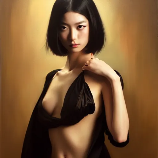 Prompt: expressive oil painting, of alluring european bottle of alcohol, deep seductive look, smooth glowing skin, glistening body, love, adoration, blushing, silky black hair, glamour shot, by yoshitaka amano, by greg rutkowski, by jeremyg lipkinng, by artgerm, digital art, octane render, ornate sheer dress