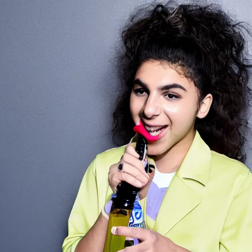 Image similar to alessia cara gargling mouthwash