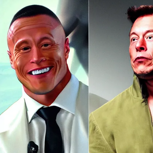 Elon Musk Shares Memes of His Face on Dwayne The Rock Johnson's Body