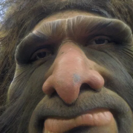 Prompt: a selfie by a neanderthal