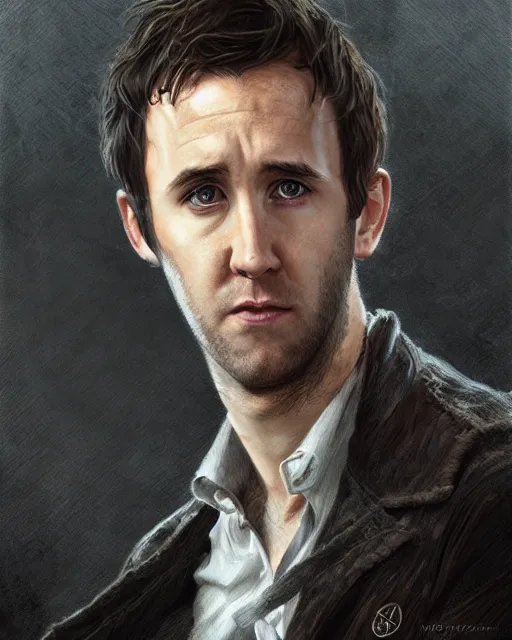 Image similar to portrait of neville longbottom, hyper realistic face, beautiful eyes, fantasy art, in the style of greg rutkowski, intricate, hyper detailed, smooth