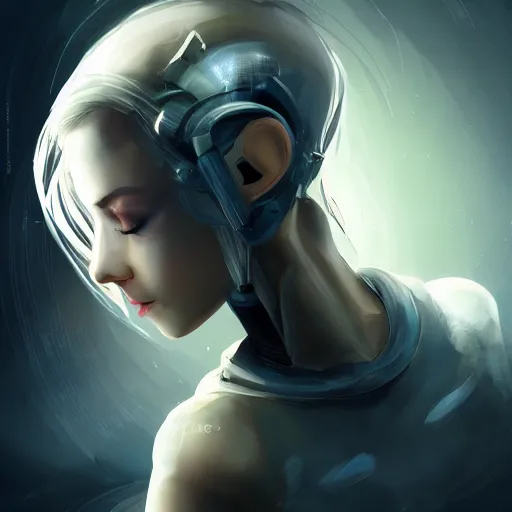 Prompt: portrait of GLaDOS , amazing splashscreen artwork, splash art, GLaDOS head slightly tilted, natural light, elegant, intricate, fantasy, atmospheric lighting, cinematic, matte painting, GLaDOS