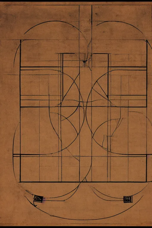 Image similar to basketball court blueprint by leonardo da vinci