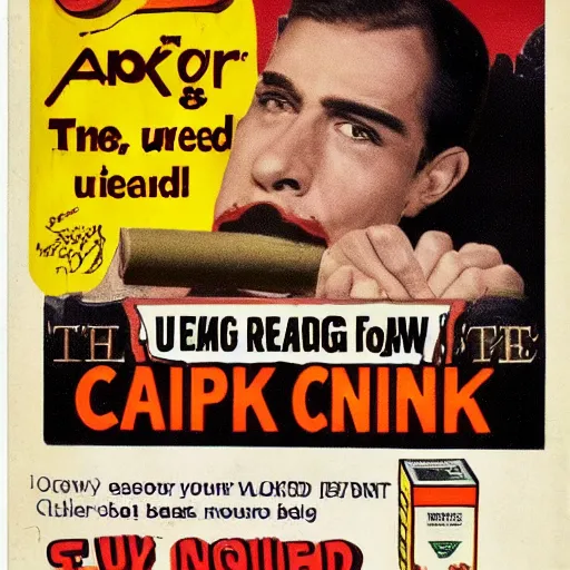 Image similar to The Long Ranger advertising for cigarette cereal holding a bowl of used cigarettes