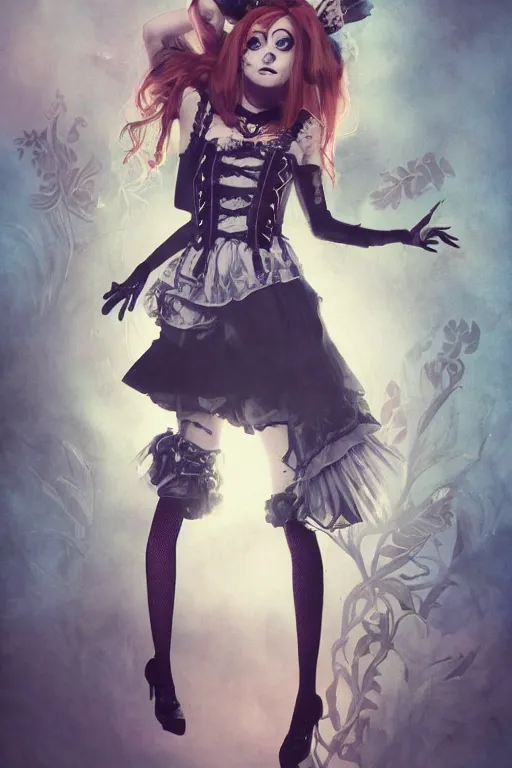 Prompt: Beautiful female, full body, Alice in wonderland, punk rock, piercings, tattoos, skirt, midriff, dramatic lighting, cinematic, establishing shot, extremely high detail, foto realistic, cinematic lighting, post processed, concept art, high details, cinematic, 8k resolution, beautiful detailed, photorealistic, digital painting, artstation, concept art, smooth, sharp focus, artstation trending, octane render, unreal engine