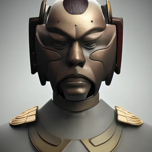 Prompt: portrait of a bust of a samurai head with mask and futuristic fashion elements created by yuuki morita, brilliantly colored, modern art, octane render, 3 d animated, unreal engine 5, studio lighting, smooth surface