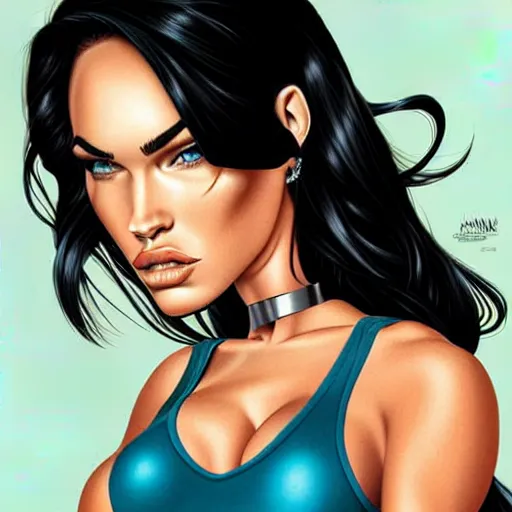 Image similar to megan fox caricature by tiago hoisel