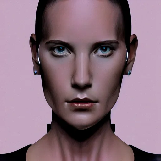 Prompt: Portrait of Ava from Ex-Machina, digital art