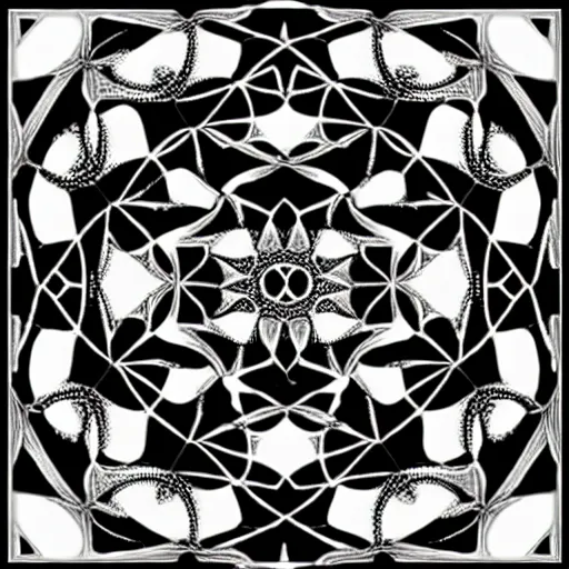 Image similar to symmetrical fractal sacral geometry.