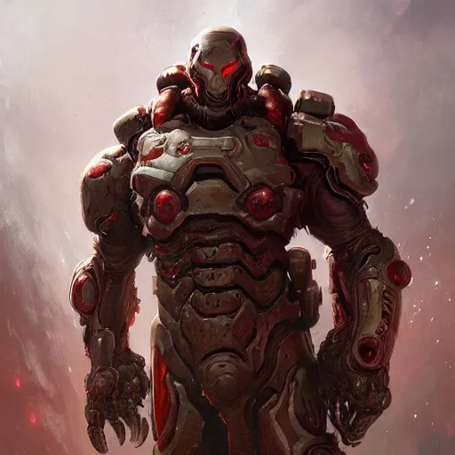 Prompt: doom eternal, mutant, biopunk armor, painted by stanley lau, painted by greg rutkowski, painted by stanley, artgerm, masterpiece, digital art, trending on arts