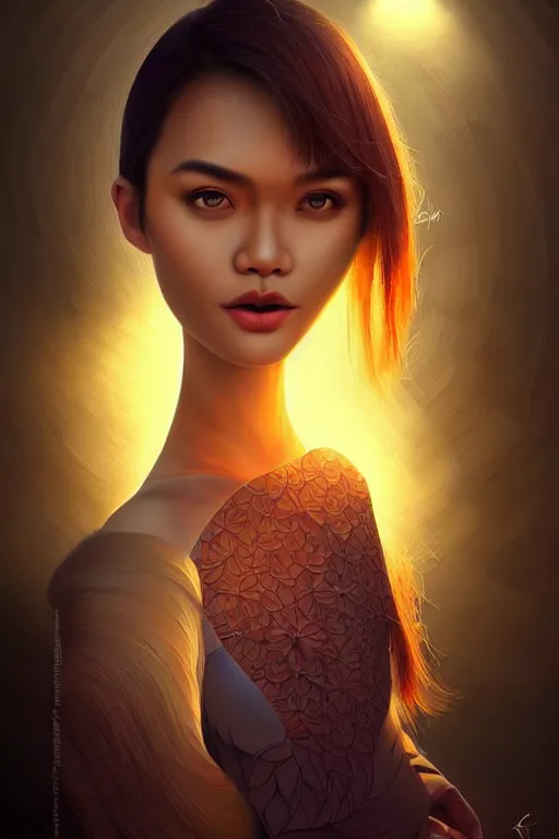 Image similar to composition : dynamic lighting, digital painting, center of interest, intricate, proportion, highly quality, balance, unity, extremely highly detailed. by bambang nurdianshyah ( face details and background ) garis edelweiss ( lighting ) roby dwi antono ( character and big details ) kira ayn varszegi ( small details )