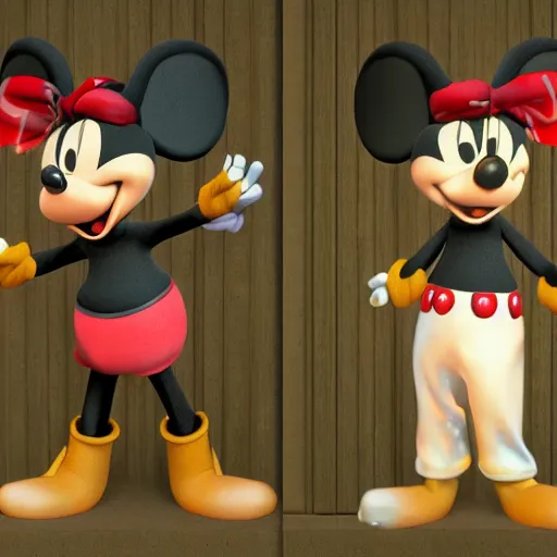 Image similar to 9 0 year old micky mouse, realistic, unreal engine, trending on art station,