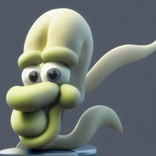 Image similar to squidward quincy tentacles , 8k, octane render, realistic