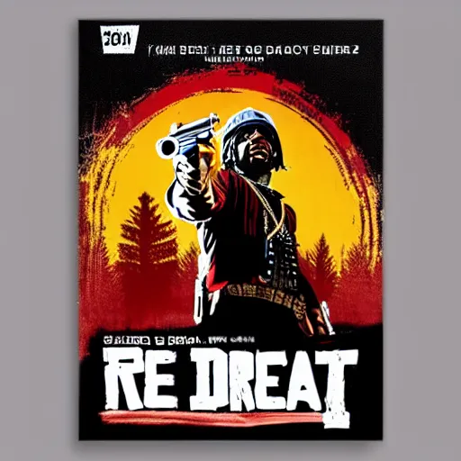 Image similar to Chief Keef in red dead redemption 2 4K quality digital art