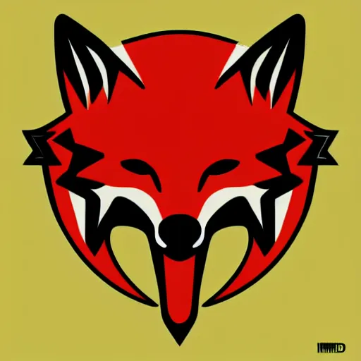 Image similar to logo fox hound by Hideo Kojima, illustartion, smooth, flat colors