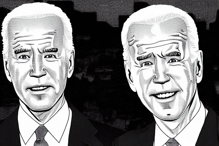 Image similar to Joe Biden melts America, Junji Ito