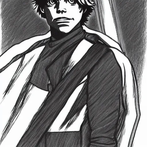 Image similar to luke skywalker drawing by hajime isayama