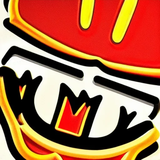 Image similar to eyebrows in the shape of the McDonalds logo, photorealistic, detailed