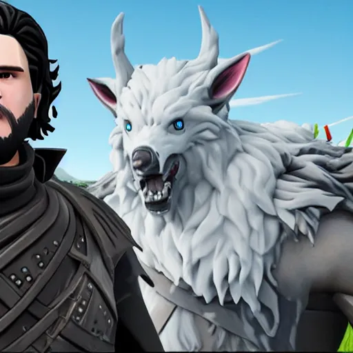 Image similar to jon snow in fortnite