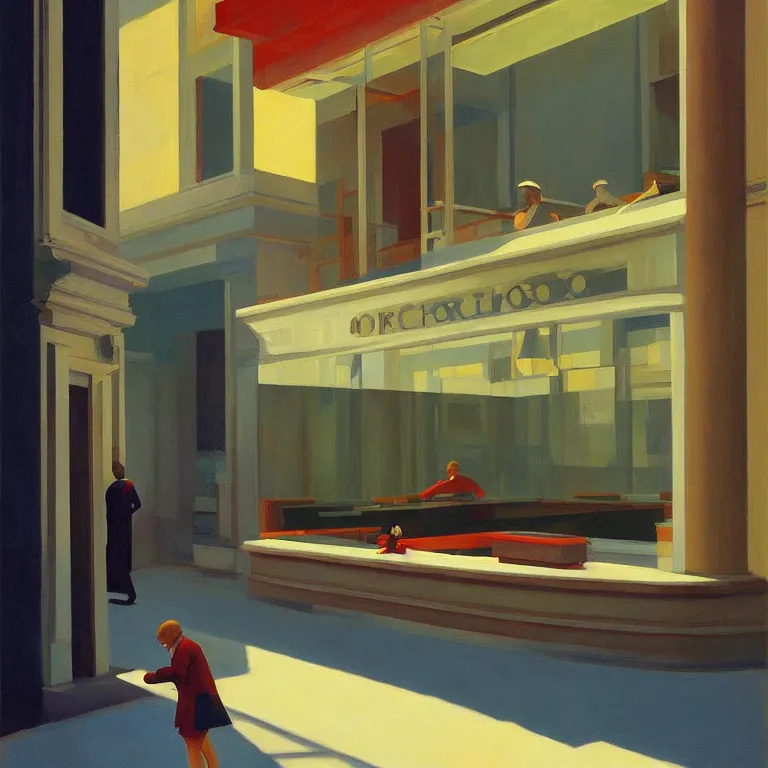 Prompt: another world game, , painted by Edward Hopper, painted by James Gilleard, airbrush