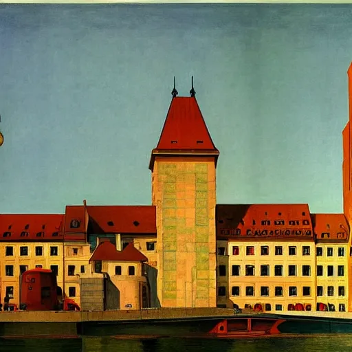 Prompt: nuremberg plärrer by edward hopper