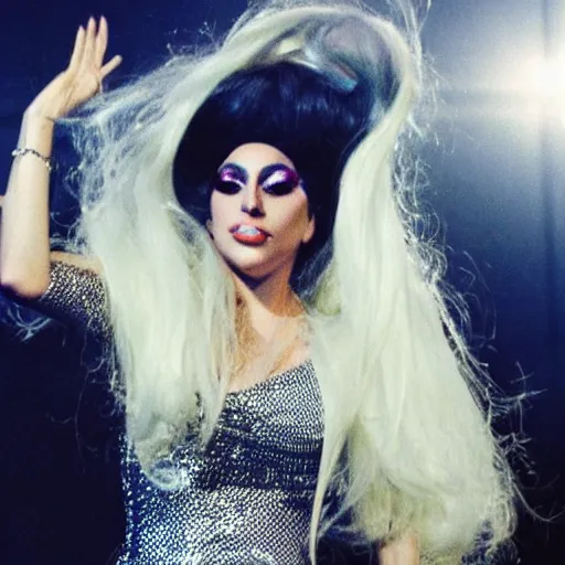 Prompt: Lady Gaga 70s disco dance