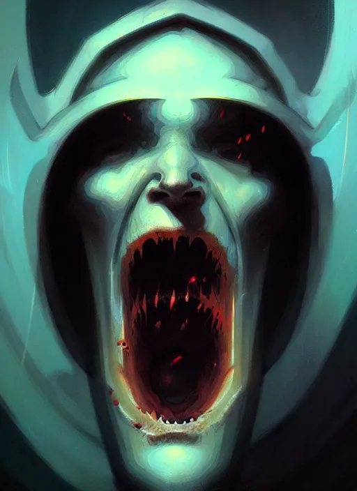 Prompt: portrait of the screaming void by greg rutkowski