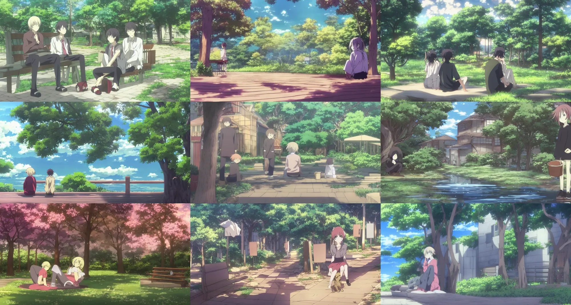 Prompt: beautiful scene from relaxing slice of life anime, calm, cozy, peaceful