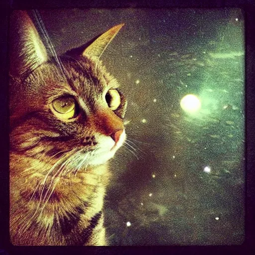 Prompt: “space cat, poor photo quality, lousy, unacceptable, shameful, by a bad photographer that gets paid too much”