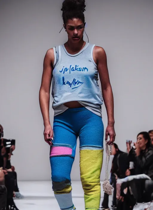 Image similar to hyperrealistic and heavy detailed air jordan runway show of maggie simpson, leica sl 2 5 0 mm, vivid color, high quality, high textured, real life