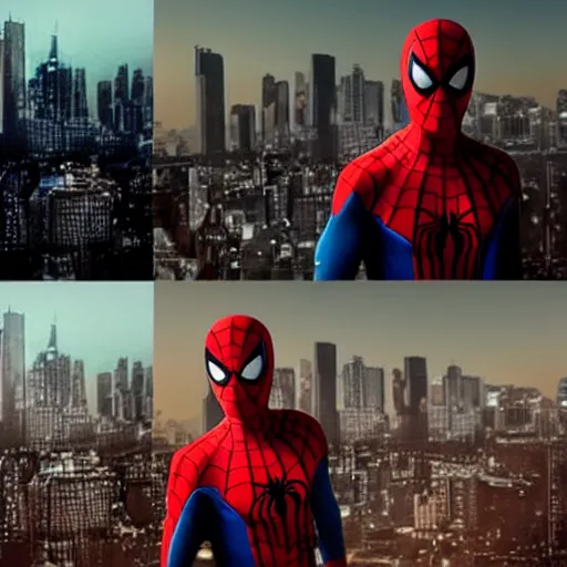 Image similar to Eminem as Spiderman, photorealistic, cinematic lighting, shot on iphone