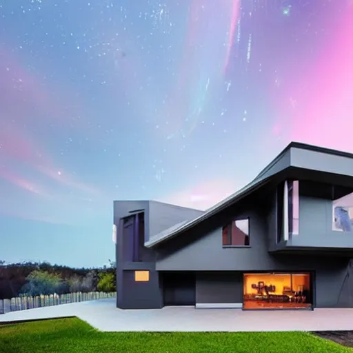 Image similar to This new and unique house is inspired by the galaxy. photo.