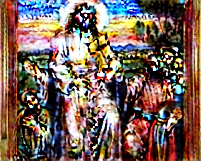 Image similar to christ's second coming by viktor vasnetsov, very beautiful painting 4k scan