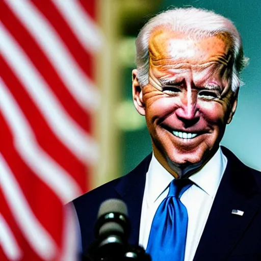 Image similar to joe biden as a cyborg, award winning presidential campaign photography