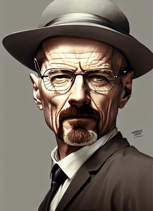 Image similar to ultra realistic illustration, handsome walter white. intricate, elegant, highly detailed, digital painting, artstation, concept art, smooth, sharp focus, illustration, art by artgerm and greg rutkowski and alphonse mucha and wlop