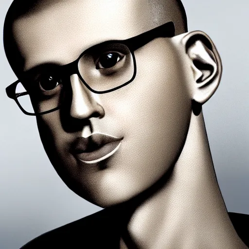 Prompt: 50 year old brunette man with very short hair, buzz cut, round round round face round face round face, square face, round jaw, wide chin , romanian, silver silver glasses, romanian heritage, brown eyes, brown eyes, olive skin, round nose, round chin, clean shaven wide face, thin lips, digital art, painterly, painting, 8k, illustration, beautiful, art by loish, painterly, trending on artstation, medium shot, uncropped