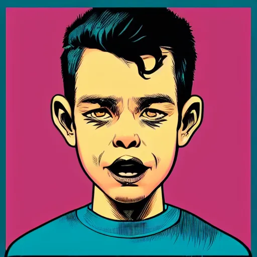 Image similar to illustration of a boy by butcher billy