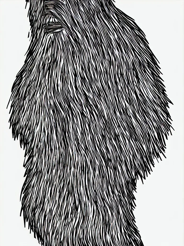 Image similar to a very simple outline of bigfoot, illustration