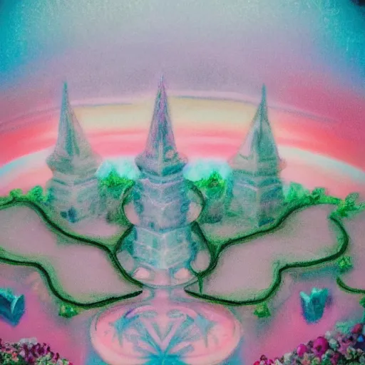 a Crystal castle in pastel colors Stable Diffusion OpenArt