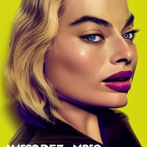 Image similar to margot robbie gta cover art