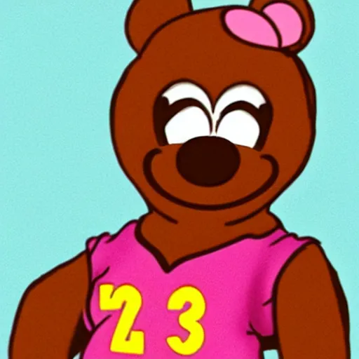 Prompt: LeBron James as a Care Bear doing the Care Bear stare