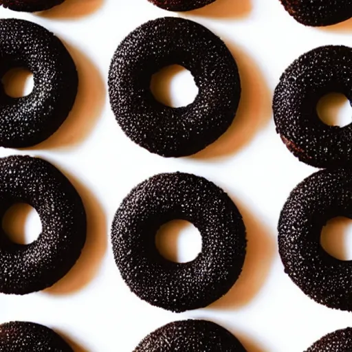 Prompt: black krispy kreme donut black