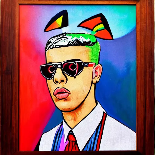 Image similar to bad bunny, benito antonio martinez ocasio portrait